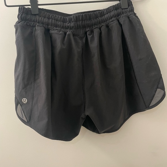Women's Black Lululemon Athletic Shorts - Picture 2 of 4